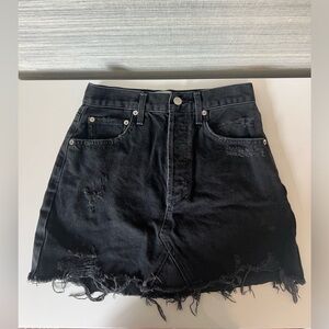 Agolde Denim High Waisted Skirt